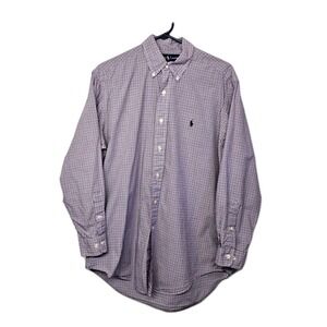 Ralph Lauren Yarmouth 15‎ 1/2 32/33 Mens Med Button Down Long Sleeve Pony Check